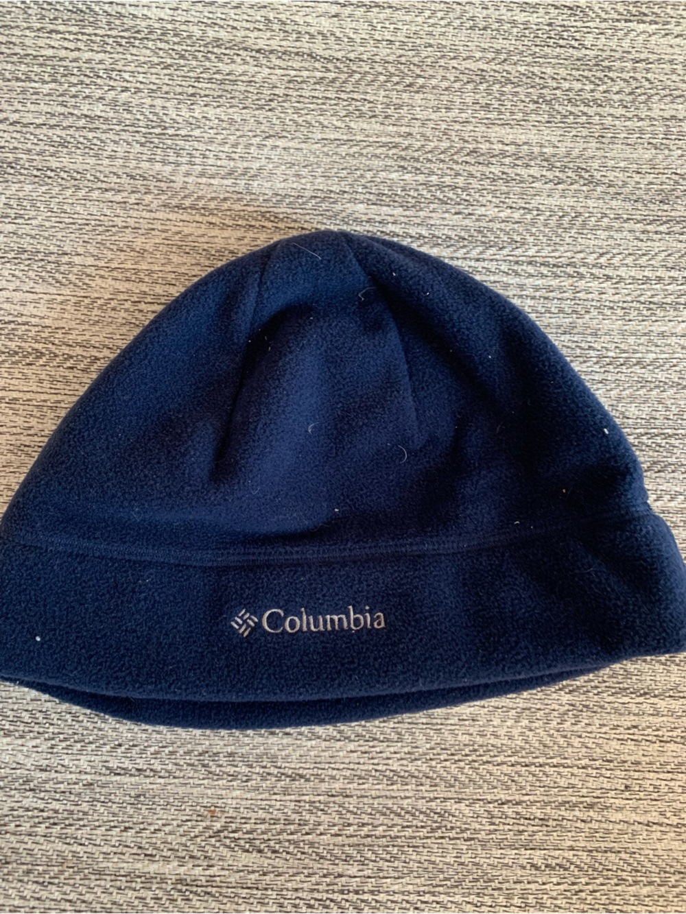 Columbia Dark Navy Fleece Hat with Logo Tag